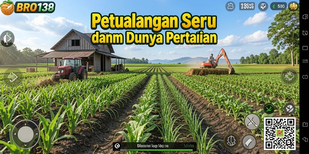 Tampilan gameplay BRO138 yang menampilkan aktivitas pertanian yang seru.