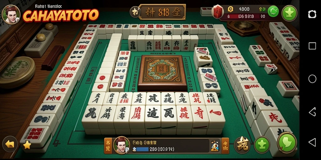 Screenshot utama CAHAYATOTO menampilkan gameplay Mahjong yang menantang.