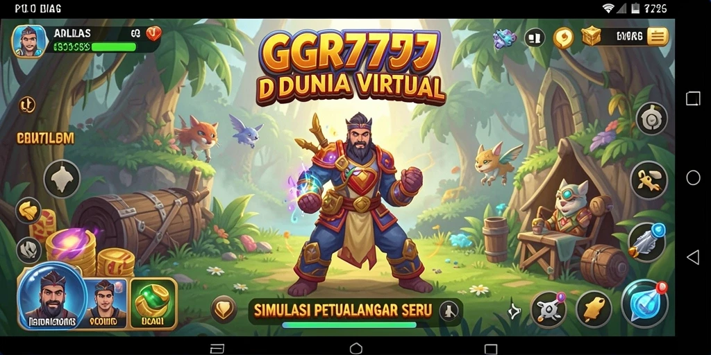 Tangkapan layar utama GGR7777 menampilkan aksi seru dalam gameplay simulasi.