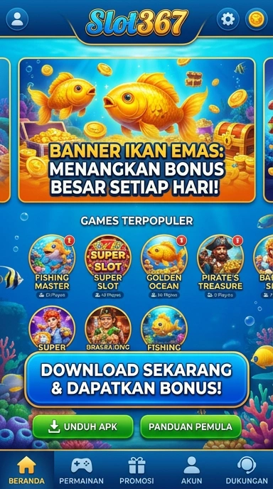 Tampilan antarmuka aplikasi slot367 yang user-friendly.